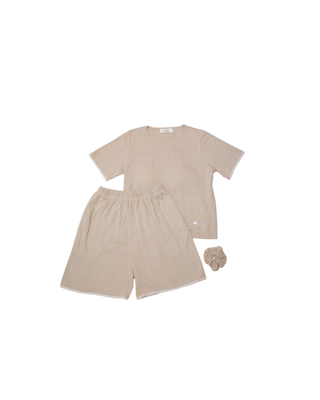 grace pajamas set - milk tea