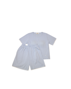 grace pajamas set - milky blue