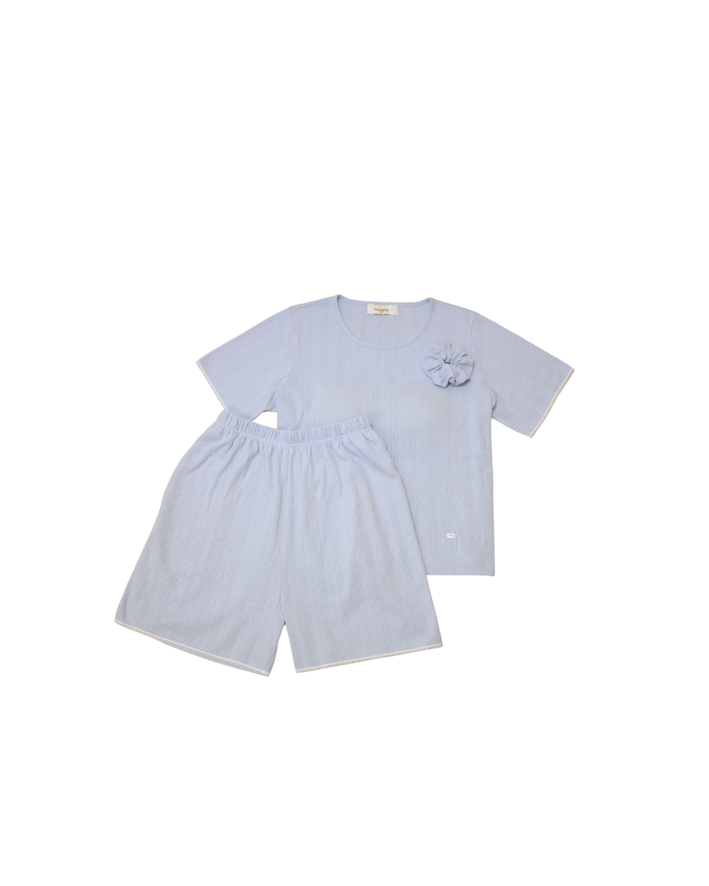 grace pajamas set - milky blue